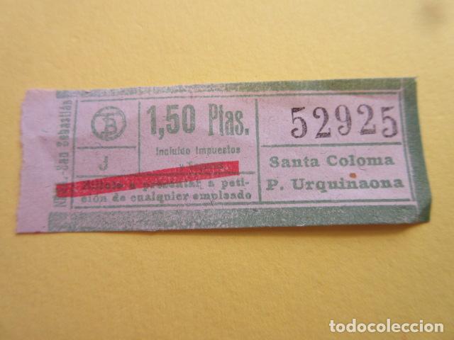 Collectionnisme Billets de transport: BILLETE TRANVIAS DE BARCELONA LOGO TB - CAPICUA 52925