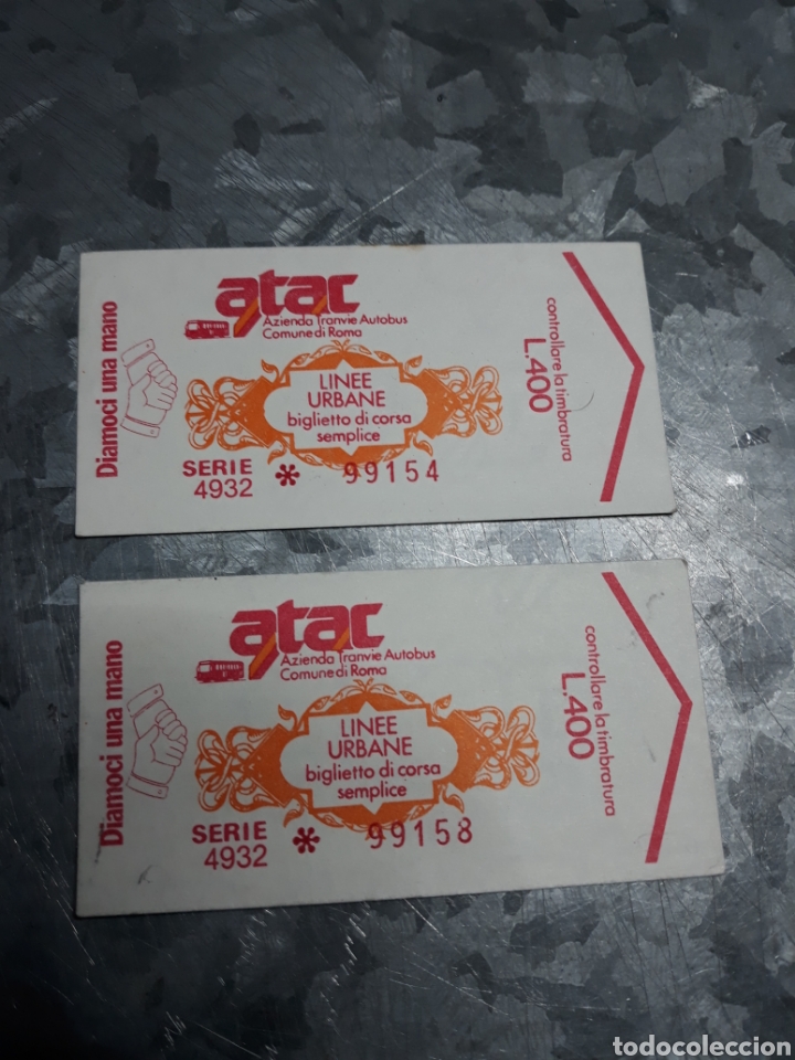 Colecionismos Bilhetes de Transporte: Billete autob&uacute;s de Roma. A&ntilde;os 80 - 90.