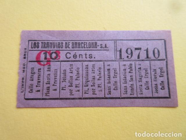 Coleccionismo Billetes de transporte: - COLTR1 - ANTIGUO BILLETE LOS TRANVIAS DE BARCELONA - IDEAL COMENZAR COLECCION PAPEL