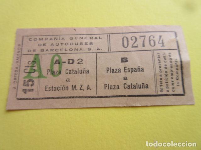 Colecionismos Bilhetes de Transporte: COLTR1 - ANTIGUO BILLETE COMPA&Ntilde;IA GENERAL DE AUTOBUSES BARCELONA CGA IDEAL COMENZAR COLECCION PAPEL
