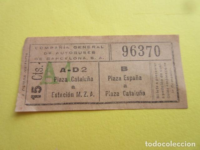 Colecionismos Bilhetes de Transporte: COLTR1 - ANTIGUO BILLETE COMPA&Ntilde;IA GENERAL DE AUTOBUSES BARCELONA CGA IDEAL COMENZAR COLECCION PAPEL