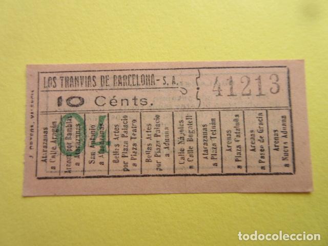 Collectionnisme Billets de transport: COLTR1 - ANTIGUO BILLETE LOS TRANVIAS DE BARCELONA - IDEAL COMENZAR COLECCION PAPEL