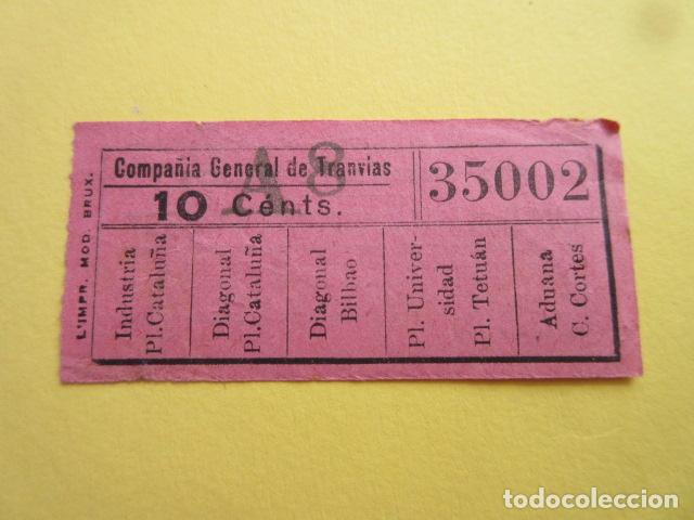 Colecionismos Bilhetes de Transporte: COLTR1 - ANTIGUO BILLETE COMPA&Ntilde;IA GENERAL TRANVIAS DE BARCELONA - IDEAL COMENZAR COLECCION PAPEL