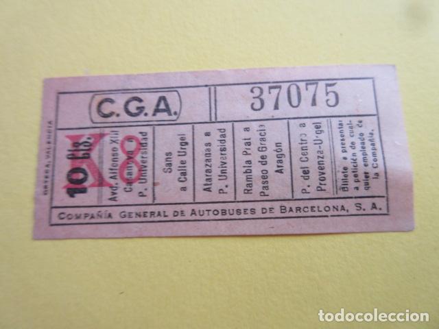 Collectionnisme Billets de transport: COLTR1 - ANTIGUO BILLETE COMPA&Ntilde;IA GENERAL AUTOBUSES DE BARCELONA CGA IDEAL COMENZAR COLECCION PAPEL