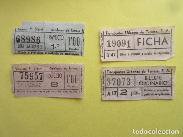 Colecionismos Bilhetes de Transporte: COLTR1 - LOTE 4 BILLETES CAPICUA AUTOBUSES URBANOS DE TARRASSA TERRASSA