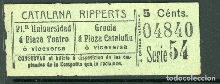 Collectables Transport Tickets: (F03/3) GSC 048 Ripperts - LA CATALANA - CATALANA RIPPERTS //