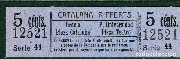 Collectables Transport Tickets: (F03/3) GSC 125 Ripperts - LA CATALANA - CATALANA RIPPERTS //
