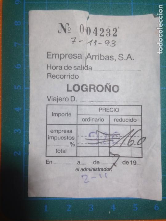 Sammeln von Fahrkarten: TICKET BUS empresa arribas - LOGRO&Ntilde;O - 1993