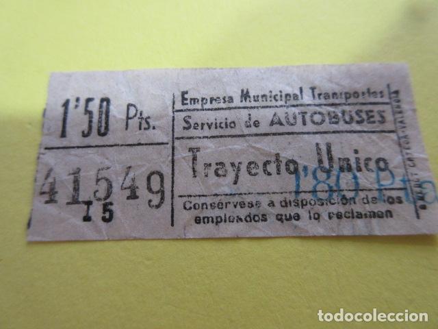 Collectables Transport Tickets: BILLETE EMT AUTOUBES - COLOR BLANCO CON SOBRE CARGA SELLADA 1.80
