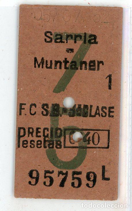 Sammeln von Fahrkarten: (F17/9) GSC 957 SarriaEdm - BILLETE DEL TREN DE SARRIA