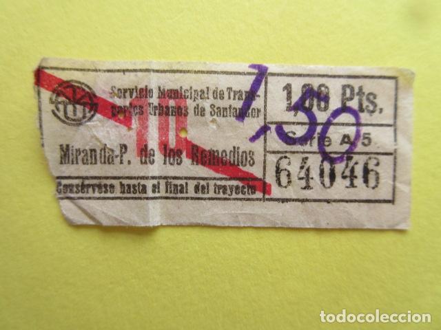 Collectables Transport Tickets: BILLETE CAPICUA 64046 SANTANDER AUTOBUSES TROLEBUSES MIRANDA P. DE LOS REMEDIOS