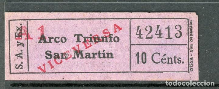 Collectionnisme Billets de transport: F10/6 TIPO E - BILLETE SAyEx - BARCELONA // DIEZ CENTIMOS