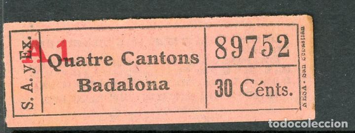 Sammeln von Fahrkarten: F10/6 TIPO E - BILLETE SAyEx - BARCELONA // 30 CENTIMOS