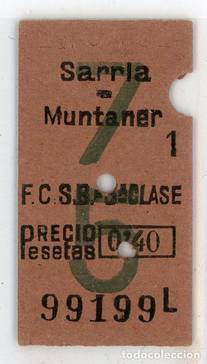 Sammeln von Fahrkarten: (F17/9) GSC 991 SarriaEdm - BILLETE DEL TREN DE SARRIA