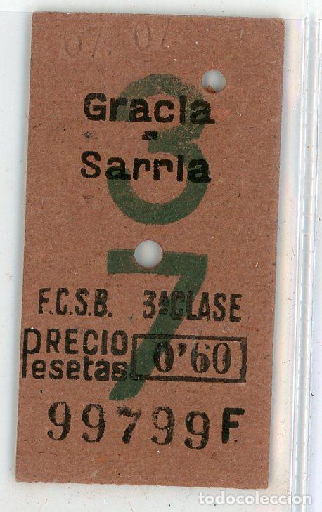 Sammeln von Fahrkarten: (F17/9) GSC 997 SarriaEdm - BILLETE DEL TREN DE SARRIA