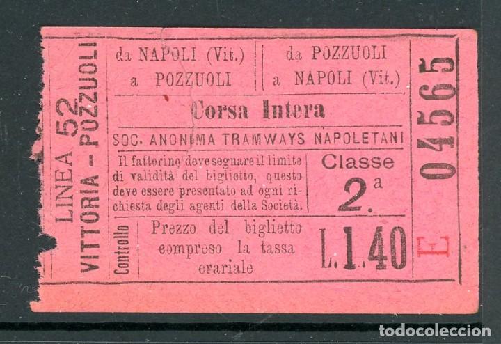 Sammeln von Fahrkarten: BILLETE DE TRANVIAS DE NAPOLES - ITALIA