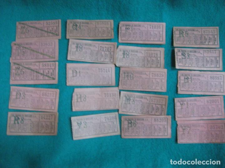Colecionismos Bilhetes de Transporte: 20 BILLETES TRANVIAS DE BARCELONA 10 CENTIMOS.