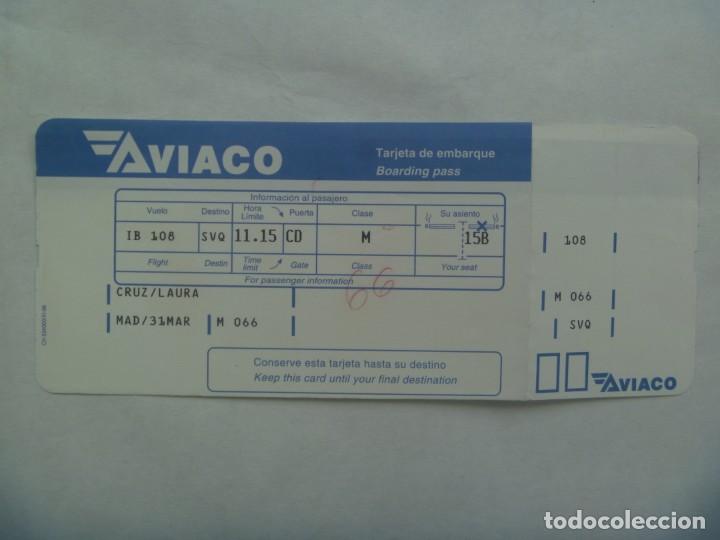 Collectables Transport Tickets: BILLETE DE AVION DE LA COMPA&Ntilde;IA AEREA AVIACO
