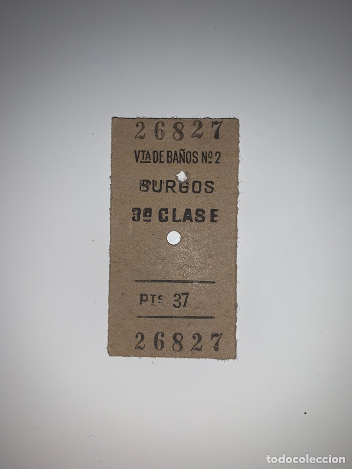 Sammeln von Fahrkarten: Billete de tren // Venta de Ba&ntilde;os - Burgos // 3&ordf; clase // 1963