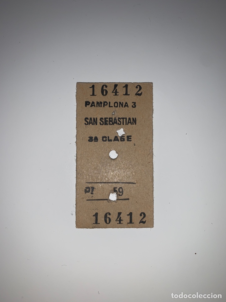 Sammeln von Fahrkarten: Billete de tren // Pamplona - San Sebasti&aacute;n // 3&ordf; clase // 1965
