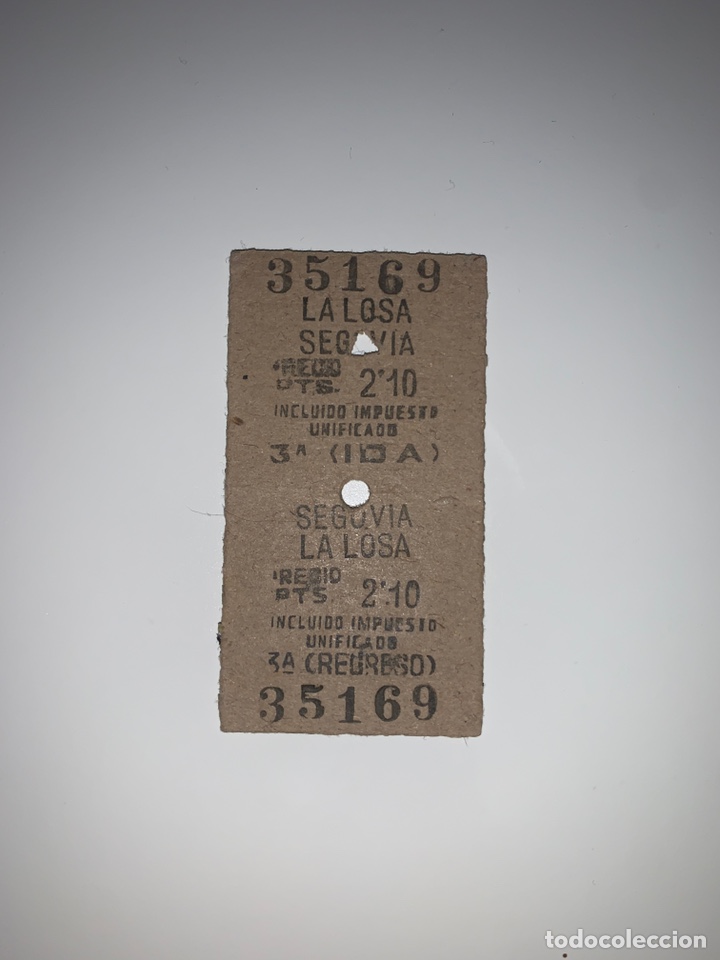 Coleccionismo Billetes de transporte: Billete de tren // La Losa - Segovia // ida y regreso // 3&ordf; clase // 1951