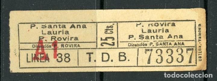 Collectionnisme Billets de transport: (F22/2 TIPO C ) GSC 733 TDB - BILLETE DE TRANVIAS DE BARCELONA // 25 CTS.