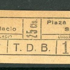 Coleccionismo Billetes de transporte: (F22/2 TIPO C ) - BILLETE DE TRANVIAS DE BARCELONA // 25 CTS.