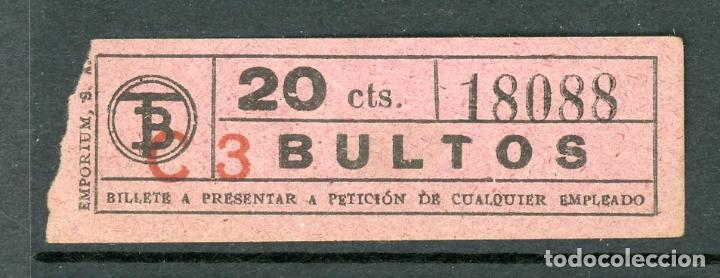 Sammeln von Fahrkarten: (F22/4 ) - BILLETE DE TRANVIA DE BARCELONA // BULTOS VEINTE CTS.