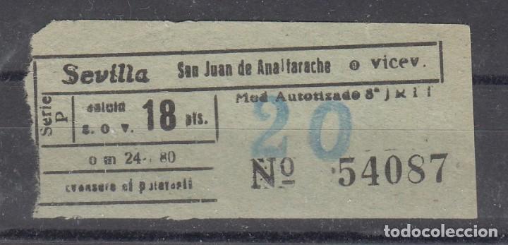 Sammeln von Fahrkarten: ,,,billete autobus sevilla, trayecto sevilla-san juan de aznalfarache o viceversa, subida de precio