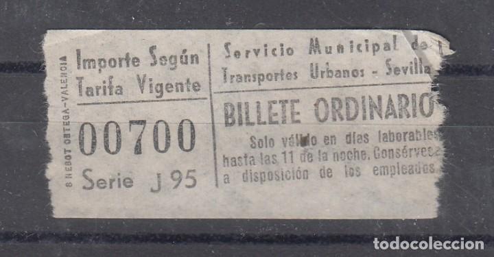 Collectionnisme Billets de transport: ,,,billete capicua autob&uacute;s servicios municipal transportes urbanos sevilla, trayecto ordinario