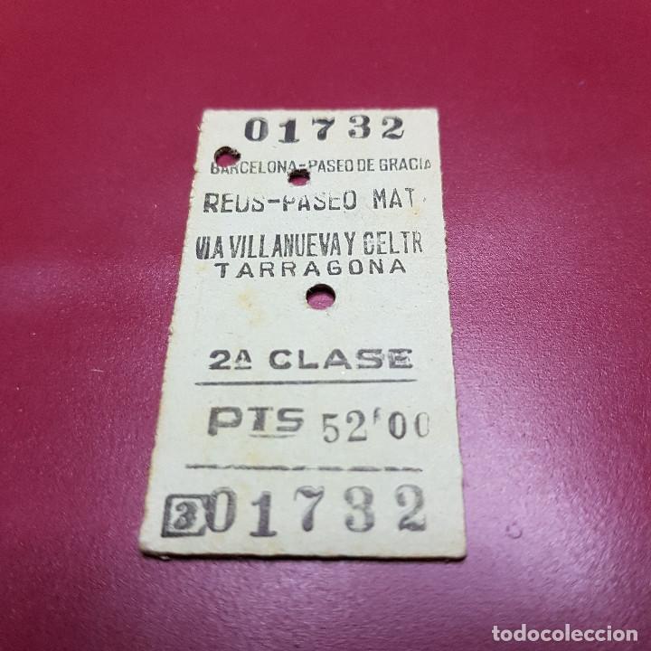 Collectionnisme Billets de transport: BILLETE DE TREN - BARCELONA TERMINO - TARRAGONA VIA VILLANUEVA Y GELTRU - RENFE - CLASE 2