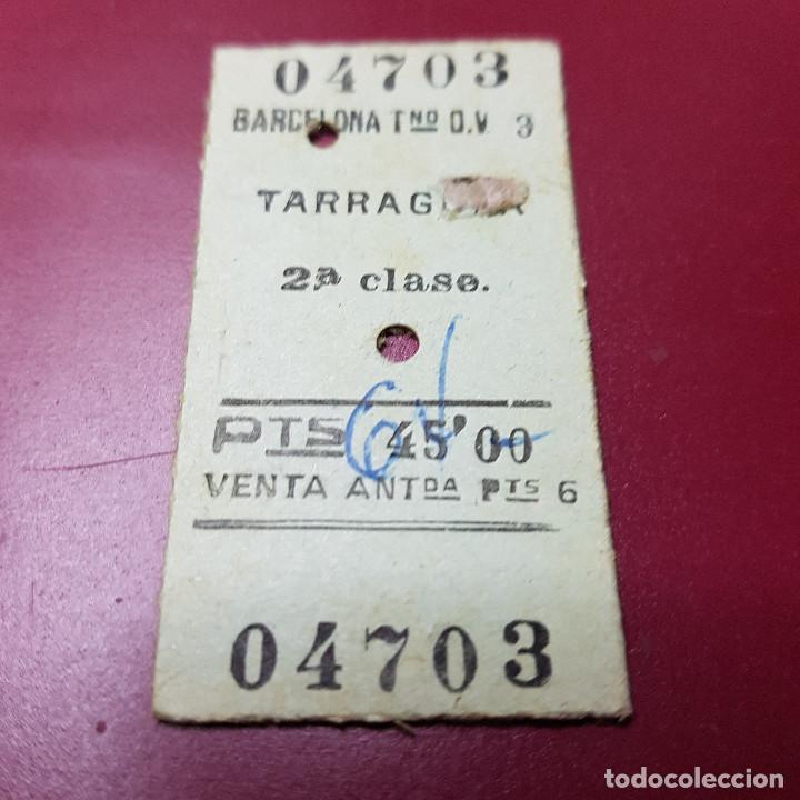 Collectionnisme Billets de transport: BILLETE DE TREN - BARCELONA TERMINO - TARRAGONA - RENFE - CLASE 2