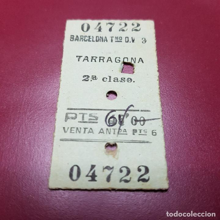 Collectionnisme Billets de transport: BILLETE DE TREN - BARCELONA TERMINO - TARRAGONA - RENFE - CLASE 2