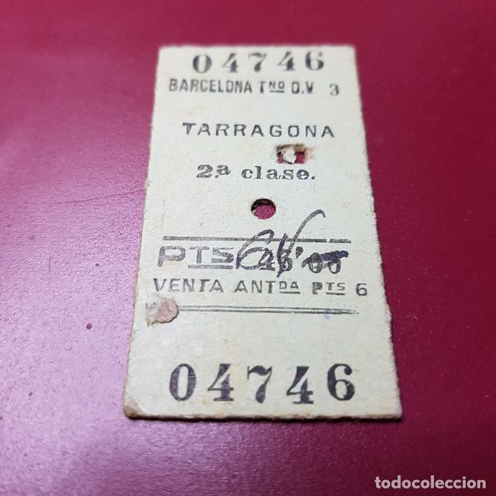 Collectionnisme Billets de transport: BILLETE DE TREN - BARCELONA TERMINO - TARRAGONA - RENFE - CLASE 2