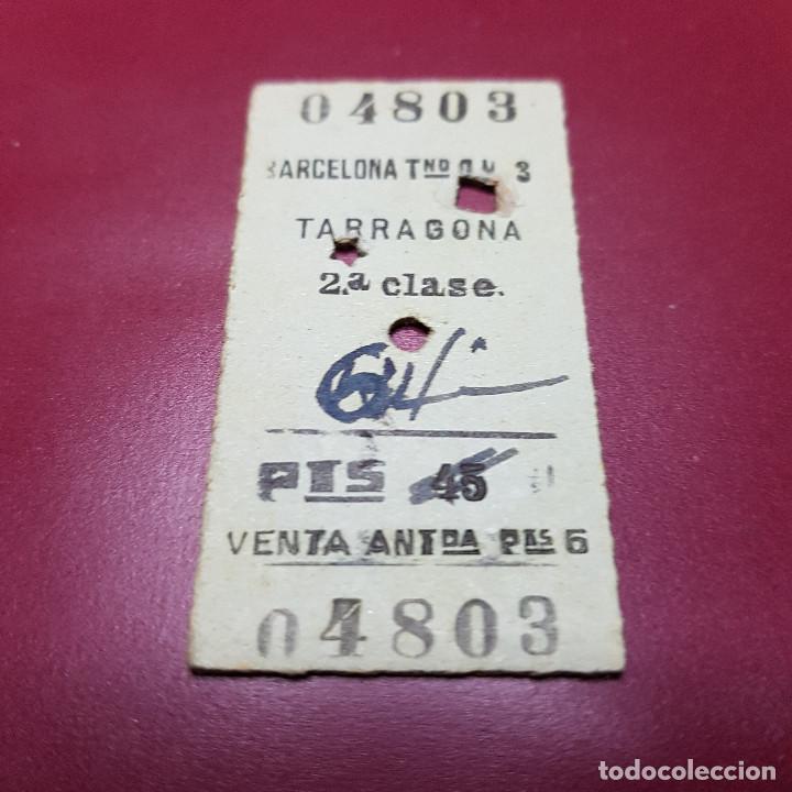 Collectionnisme Billets de transport: BILLETE DE TREN - BARCELONA TERMINO - TARRAGONA - RENFE - CLASE 2
