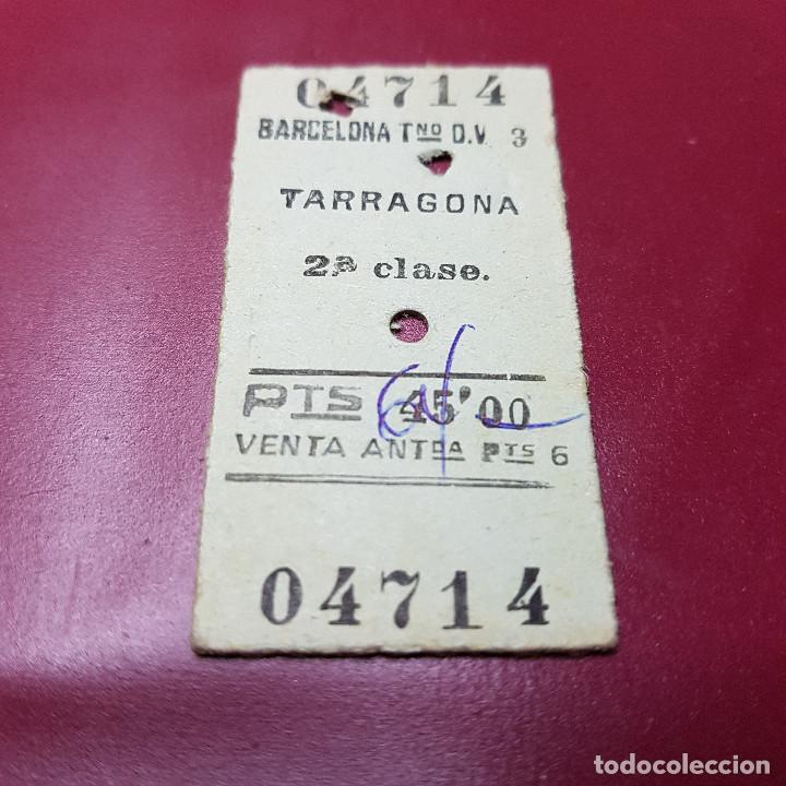 Collectionnisme Billets de transport: BILLETE DE TREN - BARCELONA TERMINO - TARRAGONA - RENFE - CLASE 2