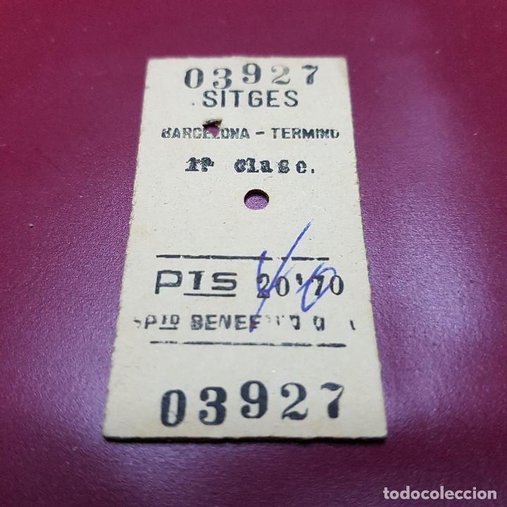 Collectionnisme Billets de transport: BILLETE DE TREN - SITGES - BARCELONA TERMINO - RENFE - CLASE 1