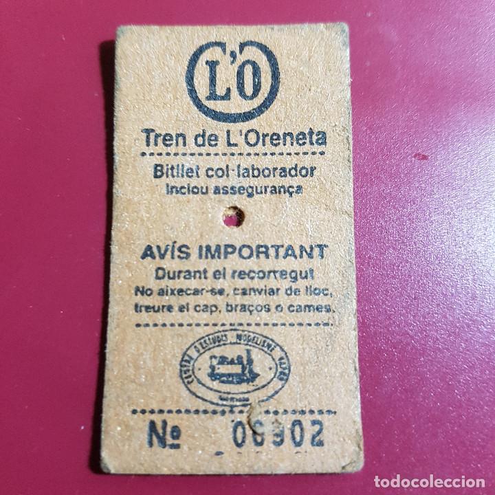 Collectionnisme Billets de transport: BILLETE DE TREN - TREN DE L ORENETA - 06902