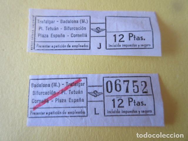 Collectionnisme Billets de transport: LOTE 2 BILLETE DIFERENTES AUTOBUSES URBAS UTSA URBANIZACIONES Y TRASNPORTES ERRATA SIN NUMERO SERIE