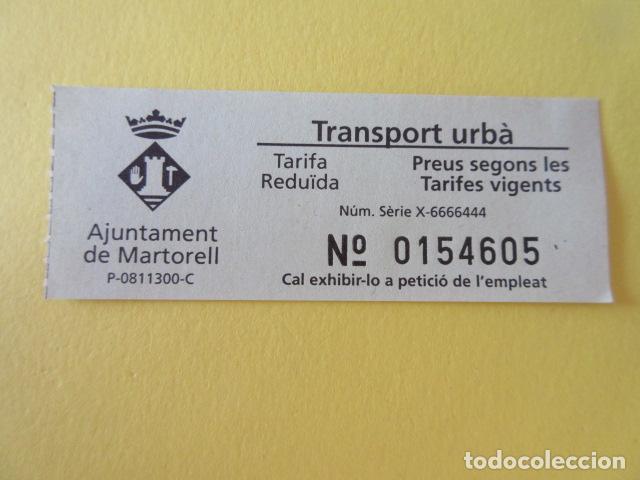 Collectables Transport Tickets: BILLETE TARIFA REDUCIDA MARTORELL