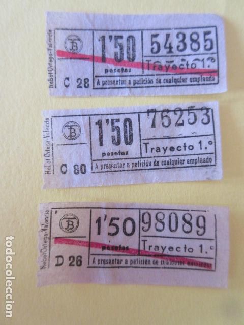 Sammeln von Fahrkarten: LOTE 3 BILLETE TRANVIA DE BARCELONA TB DIFERENTES 1.50