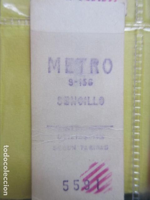Coleccionismo Billetes de transporte: REFERENCIA REFMM01 - METRO MADRID - MODELO METRO SENCILLO COLOR BLANCO - S-156
