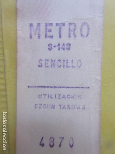 Collectables Transport Tickets: REFERENCIA REFMM01 - METRO MADRID - MODELO METRO SENCILLO COLOR BLANCO - S-148