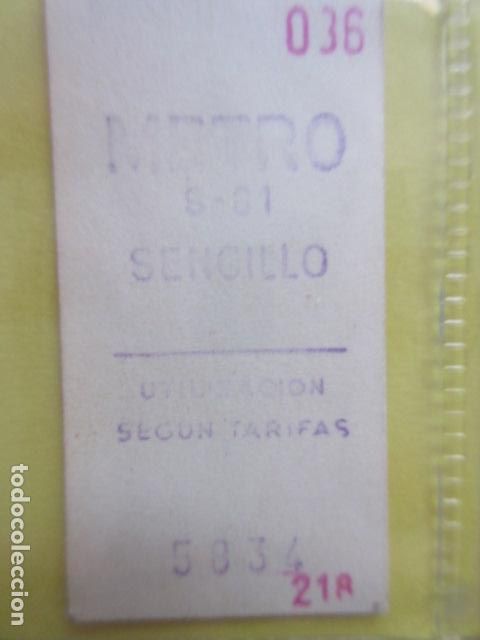 Collectables Transport Tickets: REFERENCIA REFMM01 - METRO MADRID - MODELO METRO SENCILLO COLOR BLANCO - S-81