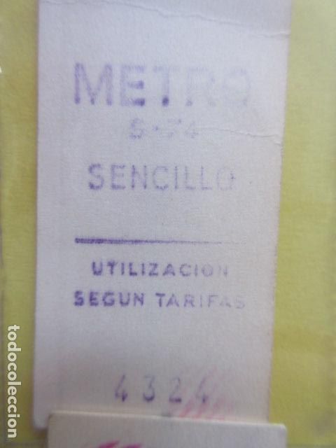 Collectables Transport Tickets: REFERENCIA REFMM01 - METRO MADRID - MODELO METRO SENCILLO COLOR BLANCO - S-74