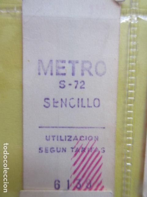 Collectables Transport Tickets: REFERENCIA REFMM01 - METRO MADRID - MODELO METRO SENCILLO COLOR BLANCO - S-72
