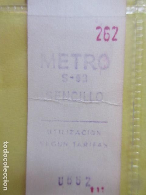 Collectables Transport Tickets: REFERENCIA REFMM01 - METRO MADRID - MODELO METRO SENCILLO COLOR BLANCO - S-53