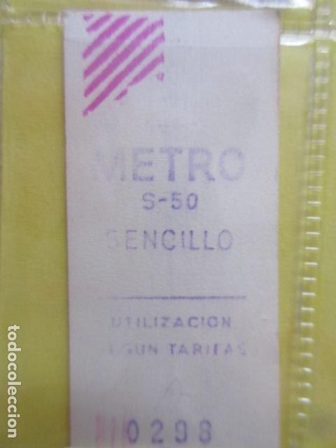 Collectables Transport Tickets: REFERENCIA REFMM01 - METRO MADRID - MODELO METRO SENCILLO COLOR BLANCO - S-50