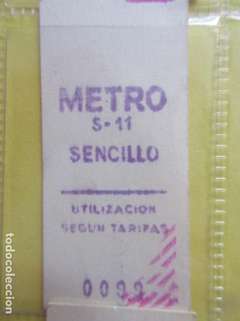 Coleccionismo Billetes de transporte: REFERENCIA REFMM01 - METRO MADRID - MODELO METRO SENCILLO COLOR BLANCO - S-11