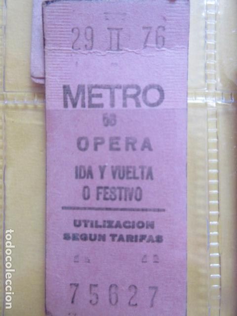 Coleccionismo Billetes de transporte: REFERENCIA REFMM01 - METRO MADRID - MODELO PARADA IDA VUELTA FESTIVO COLOR ROSA - OPERA 53?